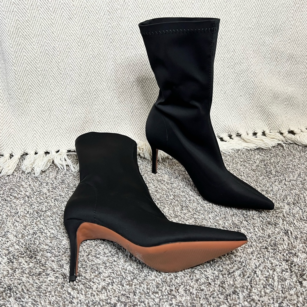 Black Bootie Stiletto Sock Bootie - image 4